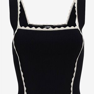 Express Scalloped Sweater Tank